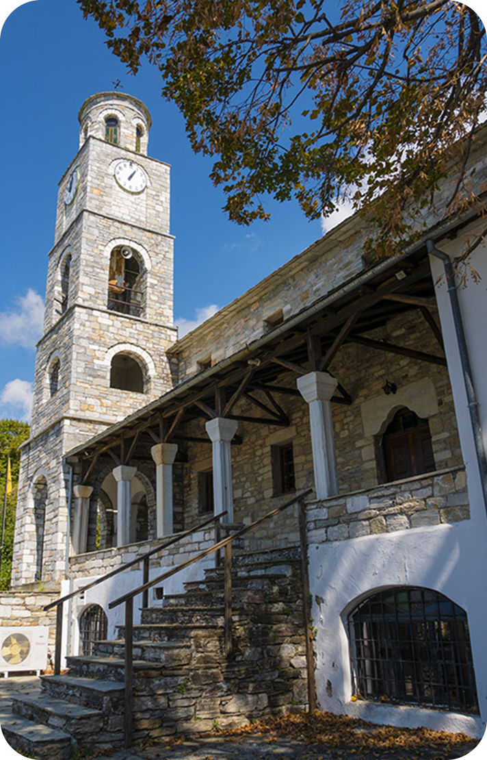 agios georgios old church square pelion